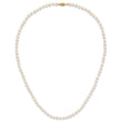 14K Yellow Gold White Freshwater Cultured Pearl Necklace 4-5mm - Birthstone Company
