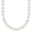 14K White Gold White Freshwater Cultured Pearl Necklace 5-6mm - Birthstone Company