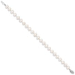 14K White Gold White Freshwater Cultured Pearl Necklace 7-8mm - Birthstone Company