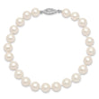 14k White Gold 7-8mm White Near Round Freshwater Cultured Pearl 7.5 inch Bracelet - Birthstone Company