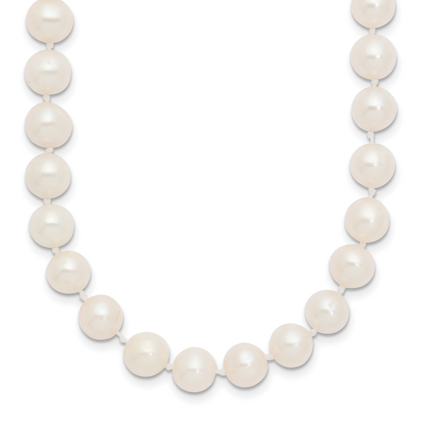 14K White Gold White Freshwater Cultured Pearl Necklace 7-8mm