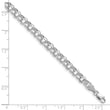 14k White Gold Lite 5mm Double Link Charm Bracelet