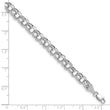 14k White Gold Lite 5.5mm Double Link Charm Bracelet