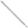14k White Gold Lite 7.5mm Double Link Charm Bracelet