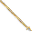 14k Complete 0.93 carat Round AAA Diamond Fancy Spiral 7 inch Tennis Bracelet