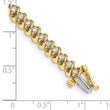 14k Complete 1.95 carat Round A Diamond Fancy Spiral 7 inch Tennis Bracelet - Birthstone Company
