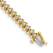 14k Complete 1.95 carat Round A Diamond Fancy Spiral 7 inch Tennis Bracelet - Birthstone Company