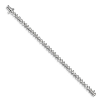 14k White Gold AA Diamond Tennis Bracelet
