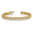 14k Complete 3.31 carat Round VS Diamond Fancy Spiral 7 inch Tennis Bracelet - Birthstone Company