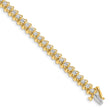14k Complete 3.31 carat Round AA Diamond Fancy Spiral 7 inch Tennis Bracelet - Birthstone Company