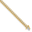14k Complete 3.31 carat Round VS Diamond Fancy Spiral 7 inch Tennis Bracelet