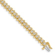 14k Complete 3.72 carat Round AAA Diamond Fancy Spiral 7 inch Tennis Bracelet - Birthstone Company