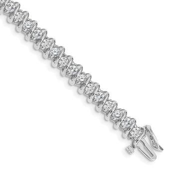 14k White Gold AA Diamond Tennis Bracelet