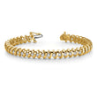 14k Complete 5 carat Round AA Diamond Fancy Spiral 7 inch Tennis Bracelet - Birthstone Company