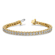 14k Complete 7.5 carat Round AA Diamond 4-prong 7 inch Tennis Bracelet - Birthstone Company