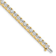 14k Complete 17 carat Round VS Diamond 4-prong 7 inch Tennis Bracelet - Birthstone Company