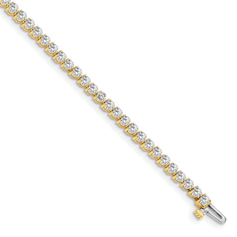 14k 4 3/4 carat Lab Grown Diamond VS/SI+ G+ Tennis Bracelet