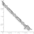 14k White Gold AA Diamond Fancy Link Tennis Bracelet