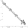 14k White Gold AA Diamond Bar Link Bracelet