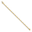 14k Two-tone AA Diamond Bar Link Tennis Bracelet