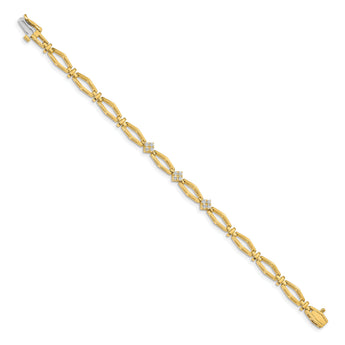 14k AA Diamond Fancy Bracelet