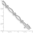 14k White Gold AA Fancy Bracelet