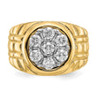 14k 1 carat AAA Diamond Mens Cluster Ring - Birthstone Company