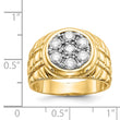 14k 1 carat AAA Diamond Mens Cluster Ring - Birthstone Company