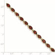 14k 6x4mm Oval Garnet bracelet - Birthstone Company