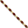 14k 7x5mm Oval Garnet bracelet - Birthstone Company