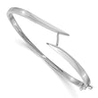 14k White Gold Complete 1/2 carat A Diamond Hinged Oval Bangle Bracelet - Birthstone Company