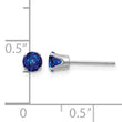 Sapphire Stud Earrings in 14K White Gold, 4mm - Birthstone Company
