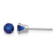 Sapphire Stud Earrings in 14K White Gold, 4mm - Birthstone Company