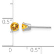 14K White Gold 4mm Citrine Stud Earrings - Birthstone Company