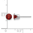 14K White Gold 5mm Garnet Stud Earrings - Birthstone Company