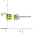 14K White Gold 5mm Peridot Stud Earrings - Birthstone Company