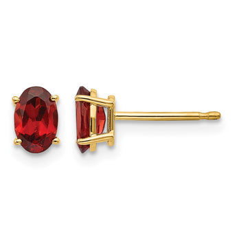 14K Garnet Earrings January - Birthstone Company