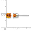 14K White Gold 5mm Citrine Stud Earrings - Birthstone Company