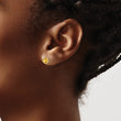 14K 5mm Bezel Citrine Stud Earrings - Birthstone Company