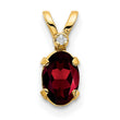 14K Diamond & Garnet Birthstone Pendant - Birthstone Company