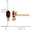 14K Diamond & Garnet Birthstone Earrings - Birthstone Company