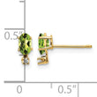 14K Diamond & Peridot Birthstone Earrings - Birthstone Company