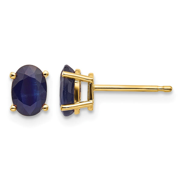 14K Sapphire Earrings September - Birthstone Company