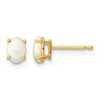 14K Opal Earrings October - Birthstone Company