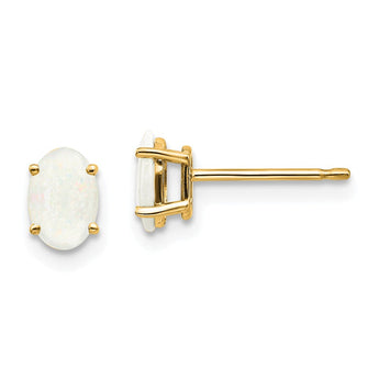 14K Opal Earrings October