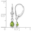 14K White Gold 6x4mm Peridot/August Earrings - Birthstone Company