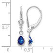 14K White Gold 6x4mm Sapphir/September Earrings - Birthstone Company