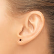 14K 3mm January/Garnet Post Earrings - Birthstone Company