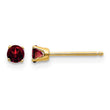 14K 3mm January/Garnet Post Earrings - Birthstone Company