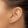 14K Yellow Gold 3mm May/Emerald Post Earrings - Birthstone Company
